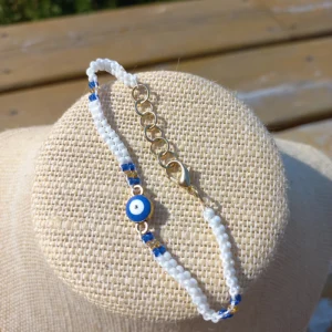 White Evil Eye Bracelet