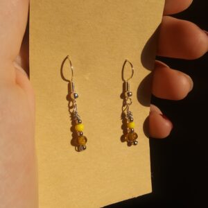 Yellow and Gold Earrings