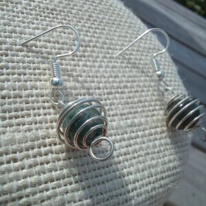 Green Moss Agate Earrings