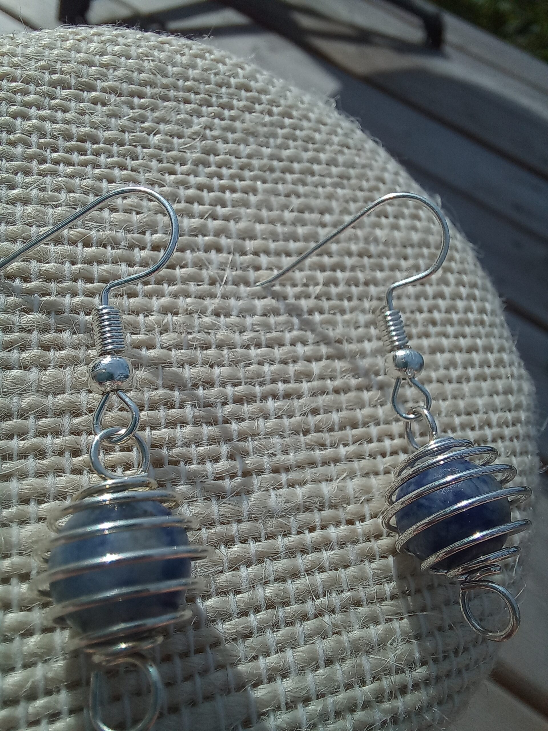 Sodalite Cage Earrings