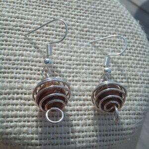 Tigers Eye Earring Cage