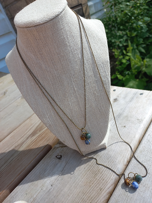 Triple Stone Necklaces